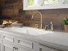 DELTA Cassidy Two Handle Kitchen Faucet with Spray — Champagne Bronze