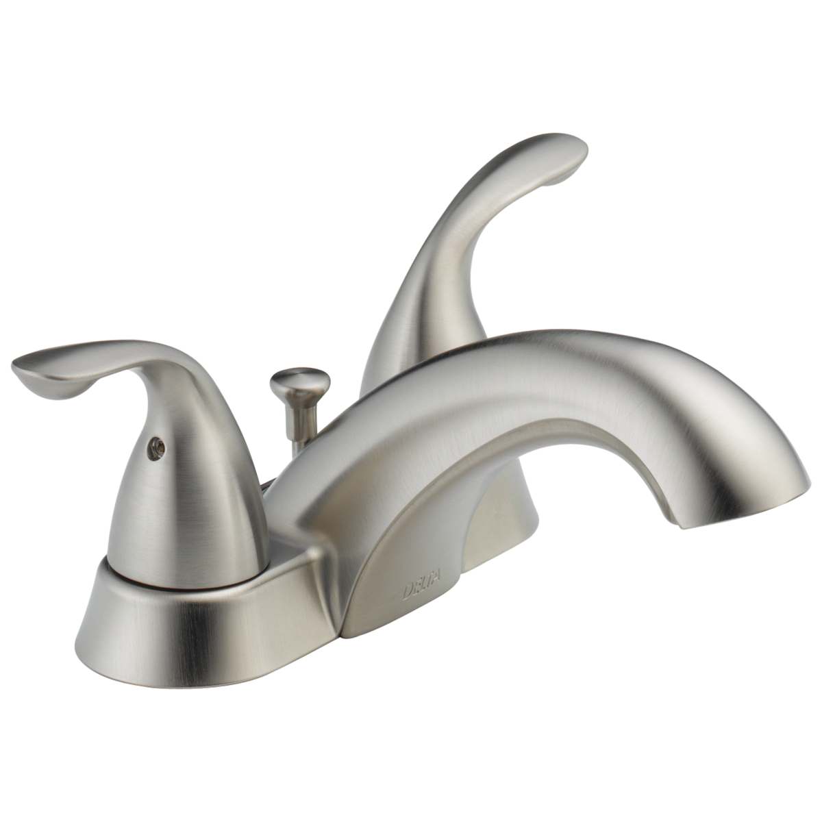 DELTA Classic Two Handle Centerset Bathroom Faucet — Stainless