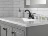 DELTA Woodhurst Two Handle Centerset Bathroom Faucet — Matte Black