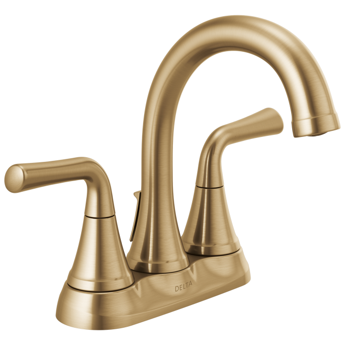 DELTA Kayra Two Handle Centerset Bathroom Faucet — Champagne Bronze