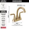 DELTA Kayra Two Handle Centerset Bathroom Faucet — Champagne Bronze