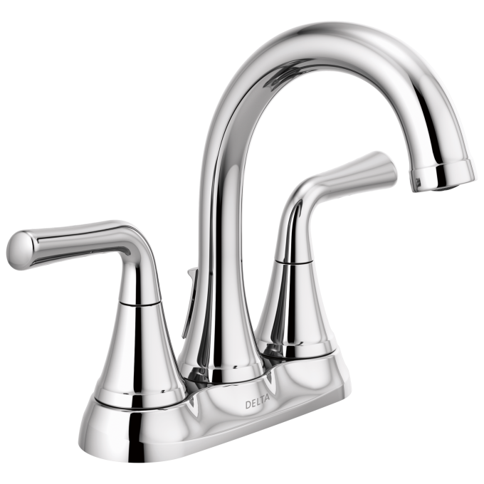 DELTA Kayra Two Handle Centerset Bathroom Faucet — Chrome