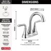 DELTA Kayra Two Handle Centerset Bathroom Faucet — Chrome