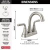 DELTA Kayra Two Handle Centerset Bathroom Faucet — Stainless