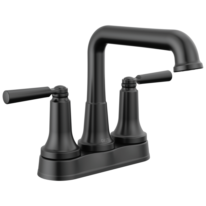 DELTA Saylor Two Handle Centerset Bathroom Faucet — Matte Black