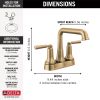 DELTA Saylor Two Handle Centerset Bathroom Faucet — Champagne Bronze