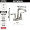 DELTA Saylor Two Handle Centerset Bathroom Faucet — Stainless