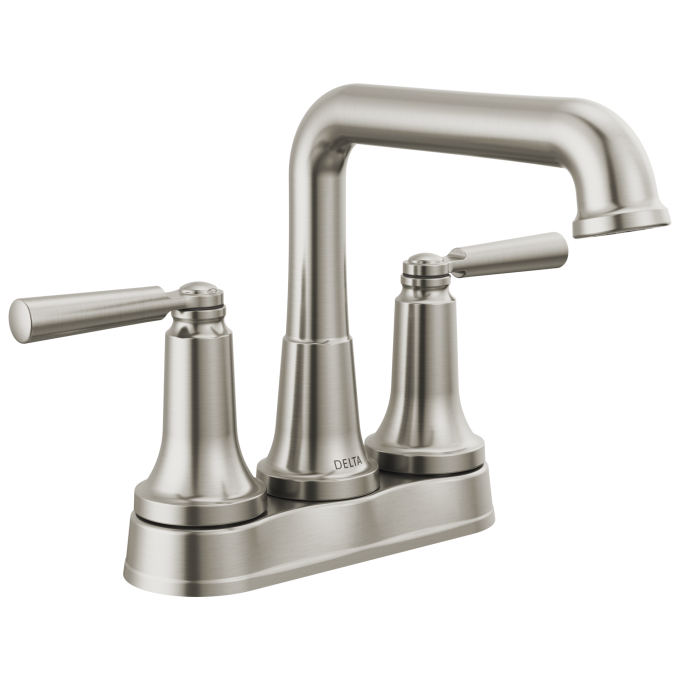 DELTA Saylor Two Handle Tract-Pack Centerset Bathroom Faucet — Stainless