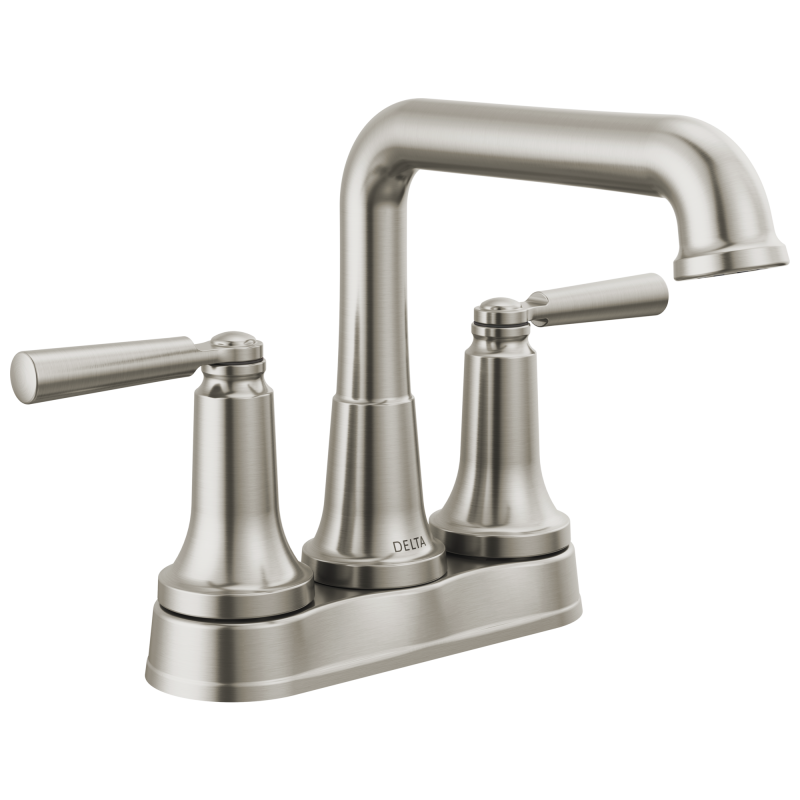 DELTA Saylor Two Handle Tract-Pack Centerset Bathroom Faucet — Stainless