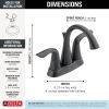 DELTA Lahara Two Handle Centerset Bathroom Faucet — Venetian Bronze