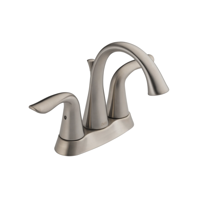 DELTA Lahara Two Handle Centerset Bathroom Faucet — Stainless