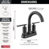 DELTA Altado Two Handle Tract-Pack Centerset Bathroom Faucet — Matte Black