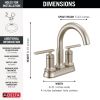 DELTA Altado Two Handle Tract-Pack Centerset Bathroom Faucet — Stainless