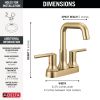 DELTA Trinsic Centerset Bathroom Faucet — Champagne Bronze