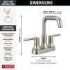 DELTA Trinsic Centerset Bathroom Faucet — Stainless