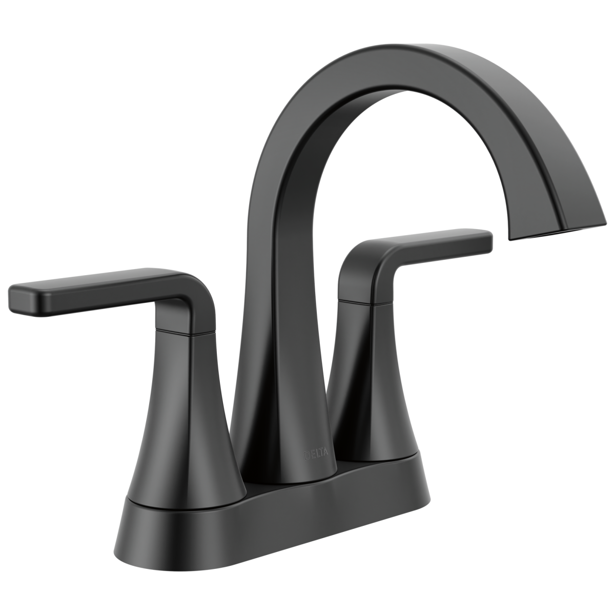 DELTA Lineax Two Handle Centerset Bathroom Faucet — Matte Black