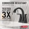 DELTA Lineax Two Handle Centerset Bathroom Faucet — Matte Black
