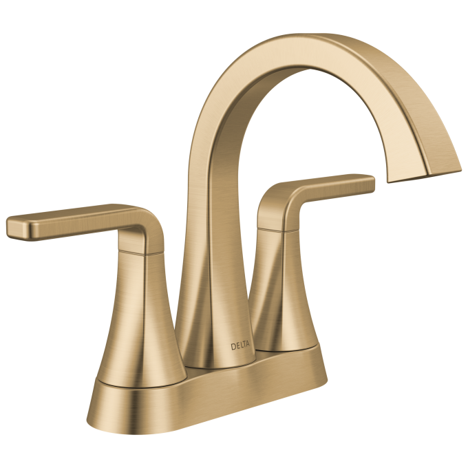 DELTA Lineax Two Handle Centerset Bathroom Faucet — Champagne Bronze