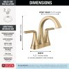 DELTA Lineax Two Handle Centerset Bathroom Faucet — Champagne Bronze