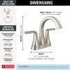 DELTA Lineax Two Handle Centerset Bathroom Faucet — Stainless