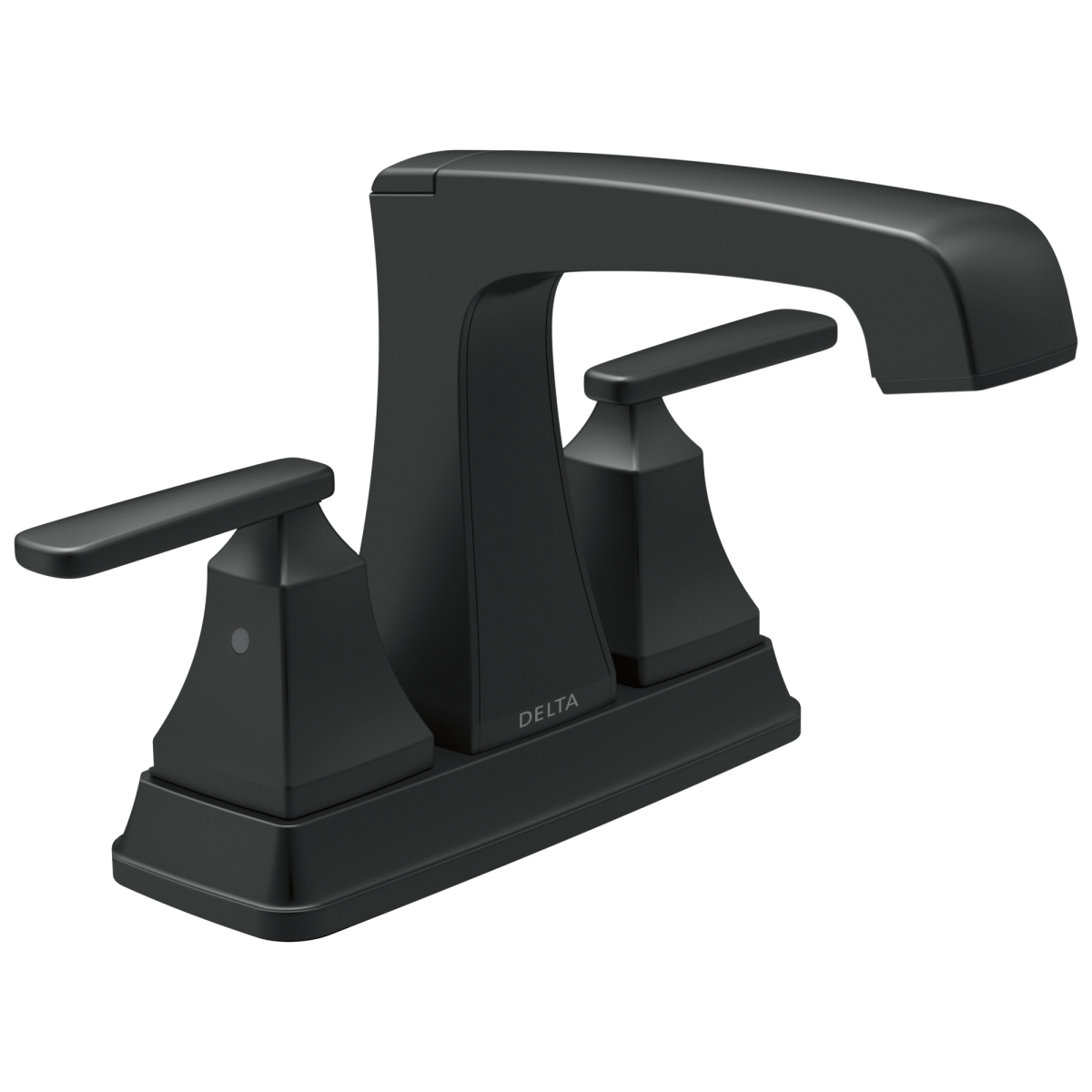 DELTA Ashlyn Two Handle Centerset Lavatory Faucet - Metal Pop-Up — Matte Black