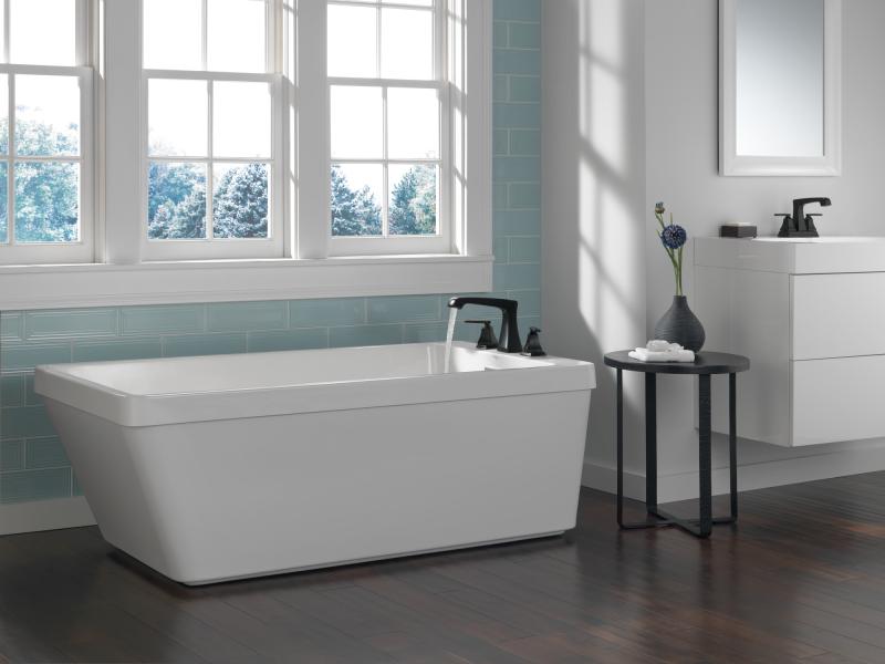 DELTA Ashlyn Roman Tub Trim — Matte Black