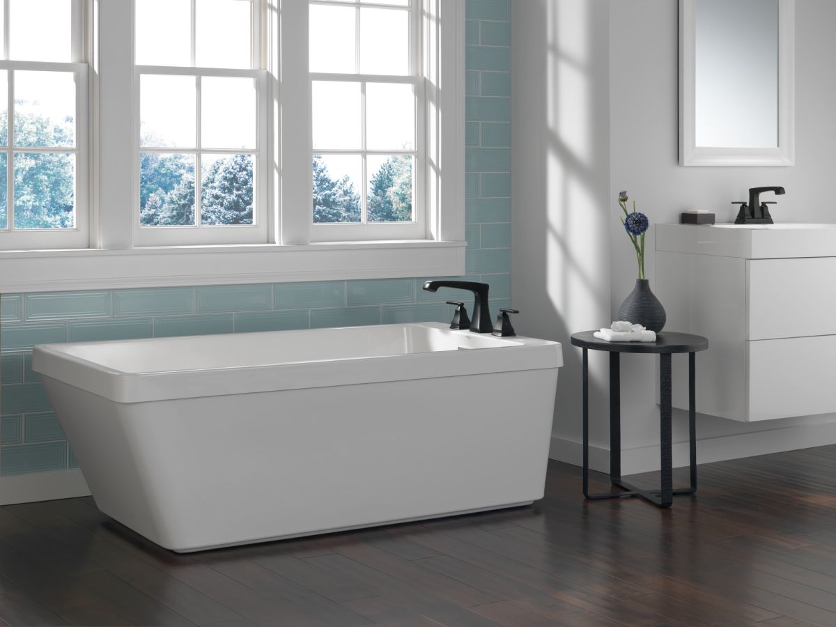 DELTA Ashlyn Roman Tub Trim — Matte Black