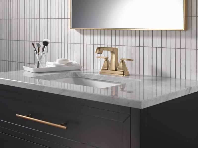 DELTA Ashlyn Two Handle Tract-Pack Centerset Bathroom Faucet — Champagne Bronze