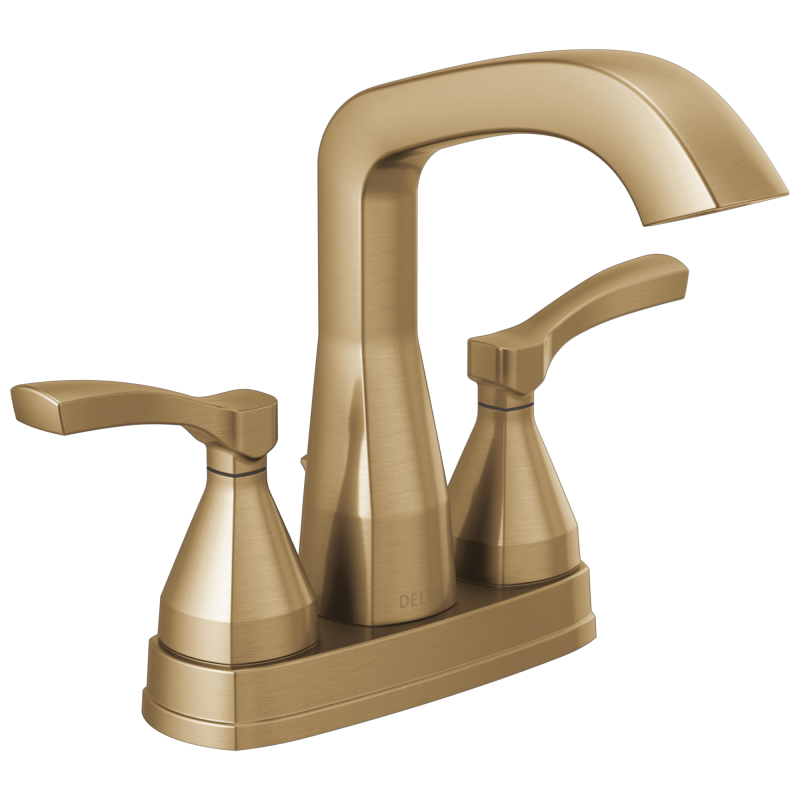DELTA Stryke Two Handle Centerset Bathroom Faucet — Lumicoat® Champagne Bronze