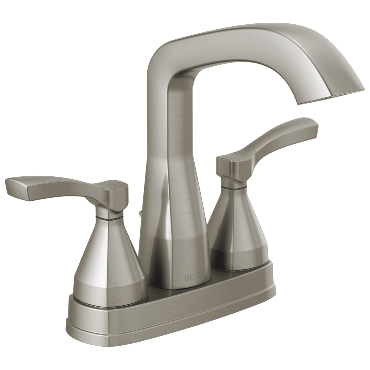 DELTA Stryke Two Handle Centerset Bathroom Faucet — Lumicoat® Stainless
