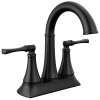 DELTA Archdale Two Handle Centerset Bathroom Faucet — Matte Black