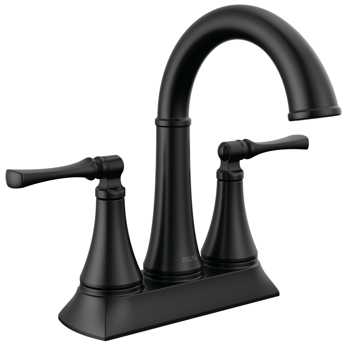 DELTA Archdale Two Handle Centerset Bathroom Faucet — Matte Black