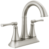 DELTA Archdale Two Handle Centerset Bathroom Faucet — Spotshield Brushed Nickel