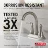DELTA Archdale Two Handle Centerset Bathroom Faucet — Spotshield Brushed Nickel