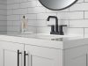 DELTA Nicoli Two Handle Centerset Bathroom Faucet — Matte Black