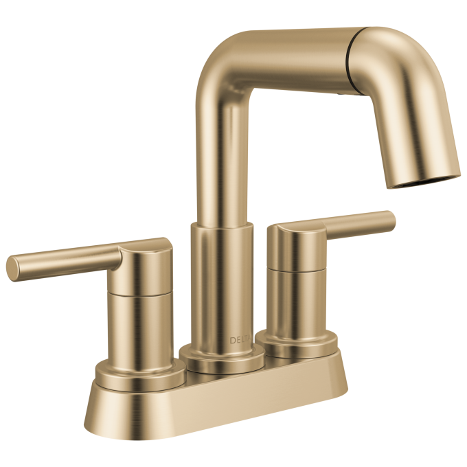 DELTA Nicoli Two Handle Centerset Pull-Down Bathroom Faucet — Champagne Bronze