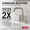DELTA Nicoli Two Handle Centerset Bathroom Faucet — Stainless