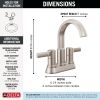 DELTA Albion  Two Handle Centerset Bathroom Faucet — Spotshield Brushed Nickel
