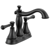 DELTA Cassidy Two Handle Centerset Bathroom Faucet — Matte Black