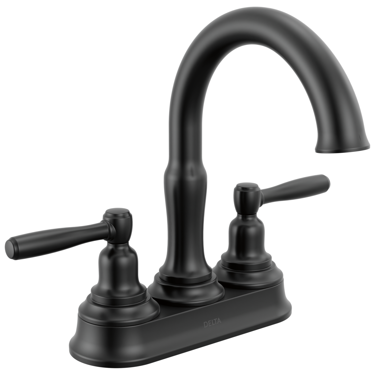 DELTA Roe Two Handle Centerset Bathroom Faucet — Matte Black