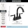 DELTA Roe Two Handle Centerset Bathroom Faucet — Matte Black