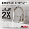 DELTA Roe Two Handle Centerset Bathroom Faucet — Stainless