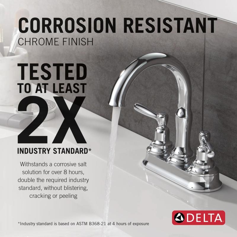 DELTA Roe Two Handle Centerset Bathroom Faucet — Chrome