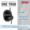 DELTA Modern Monitor 14 Series Shower with Raincan, Hand Shower & Rough Valve — Matte Black