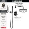 DELTA Modern Monitor 14 Series Shower with Raincan, Hand Shower & Rough Valve — Matte Black