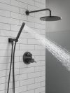 DELTA Modern Monitor 14 Series Shower with Raincan, Hand Shower & Rough Valve — Matte Black