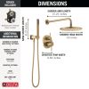 DELTA Modern Monitor 14 Series Shower with Raincan, Hand Shower & Rough Valve — Champagne Bronze