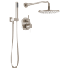DELTA Modern Monitor 14 Series Shower with Raincan, Hand Shower & Rough Valve — Spotshield Brushed Nickel