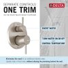 DELTA Modern Monitor 14 Series Shower with Raincan, Hand Shower & Rough Valve — Spotshield Brushed Nickel