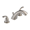 DELTA Classic Two Handle Widespread Bathroom Faucet — Stainless